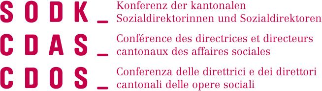 Logo - Conférence des directrices et directeurs cantonaux des affaires sociales (SODK)